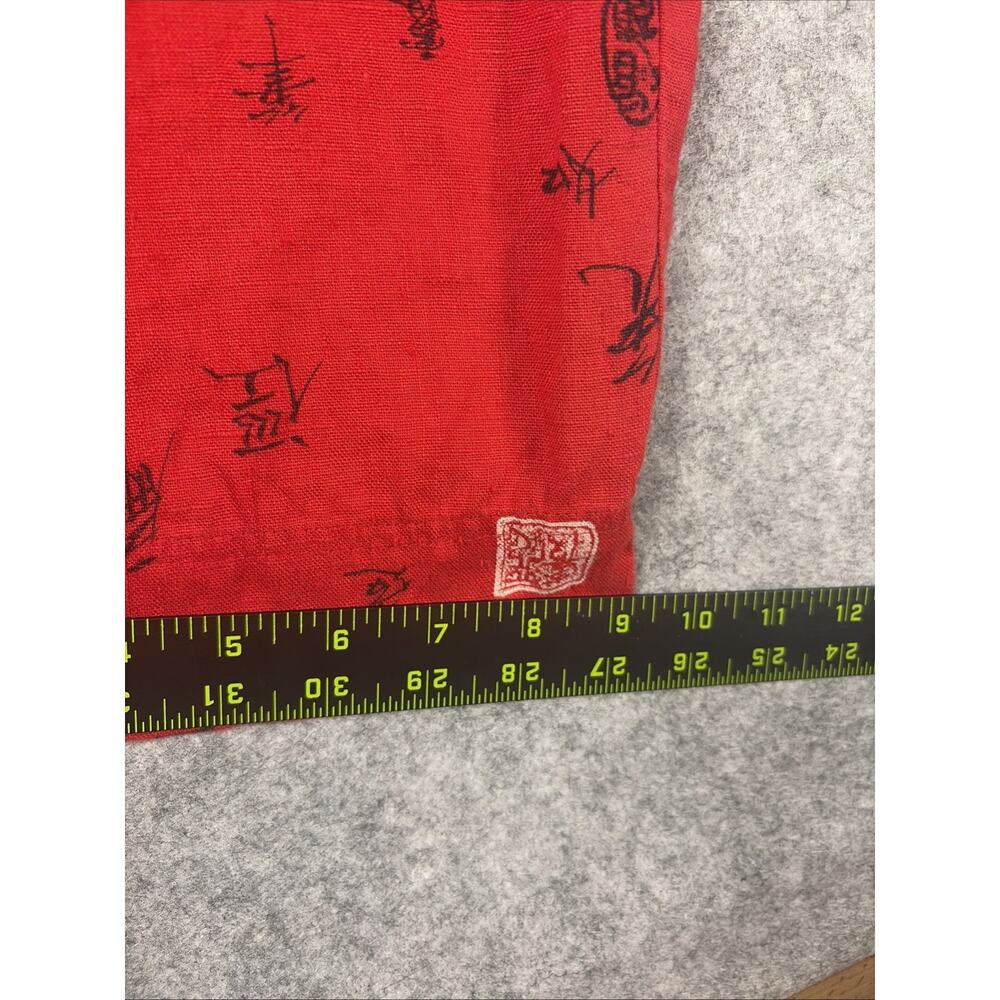 Chicos Design 100% Linen Straight Cropped Capri Pants Artsy Asian Tribal Print 8 - Picture 8 of 8